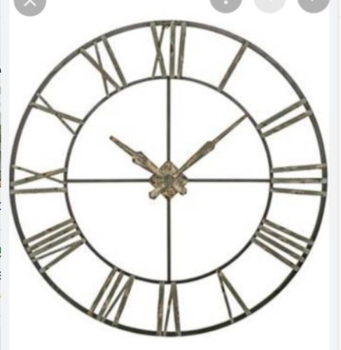 Cooper Classics Clare Distressed Gray 47 3/4" Round WallClock, Like New, Retail - $292 - Lot 315