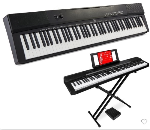 Best Choice Products 88-Key Full Size Digital Piano for AllExperience Levels w/Semi-Weighted Keys, Stand, Sustain Pedal, Like New, Retail - $229 - Lot 316