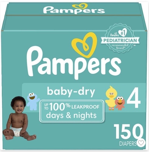 Pampers Baby Dry Diapers Enormous Pack - Size 4 - 150ct, New, Retail - $42.99 - Lot 320