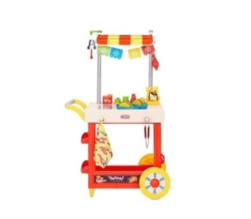 Little Tikes Ultimate Role Play Taco Cart with 25 Accessories and Chalkboard, Like New, retail - $74.99 - Lot 329