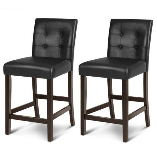 Set of 2 Pvc Leather Bar Stools  - Lot 214