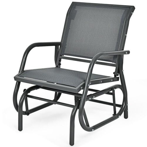 1-Person Steel Outdoor Glider - 29in, Grey - Lot 228