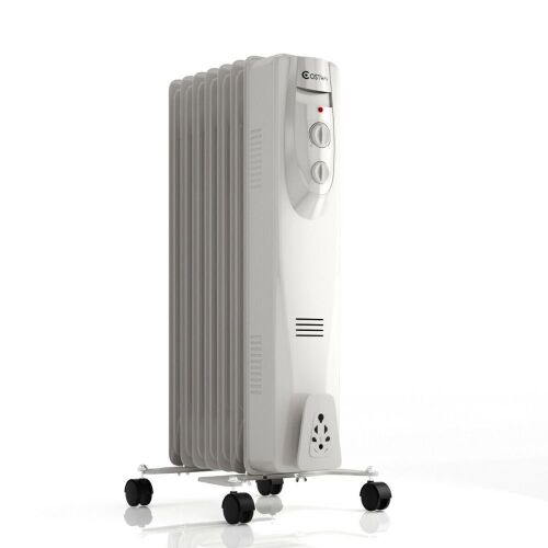7-Fin Portable Electric Space Heater - 1500W - Lot 246