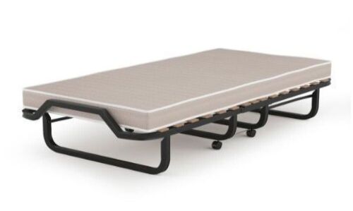 Rollaway Folding Guest Bed with Sturdy Metal Frame and Twin Foam Mattress - Lot 264