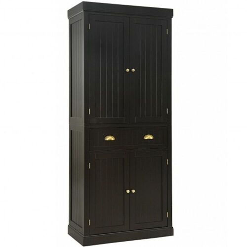 Freestanding Kitchen Cabinet with Adjustable Shelves - Espresso - Lot 279