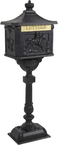 Heavy Duty Mail Box - Black, Aluminum - Lot 325