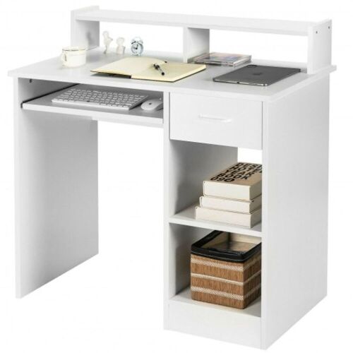 Modern Executive Desk with 2-Tier Storage Shelves - Lot 351