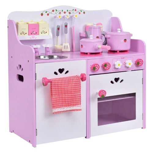 Kids Wooden Kitchen Play Set - Lot 377