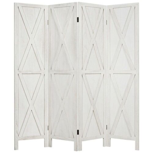 5.6ft 4-Panel Folding Wooden Room Divider - Lot 587