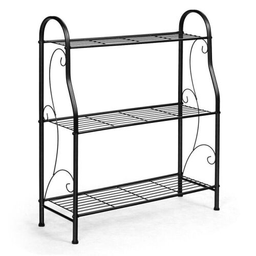 35in 3-Tier Metal Plant Stand - Lot 666