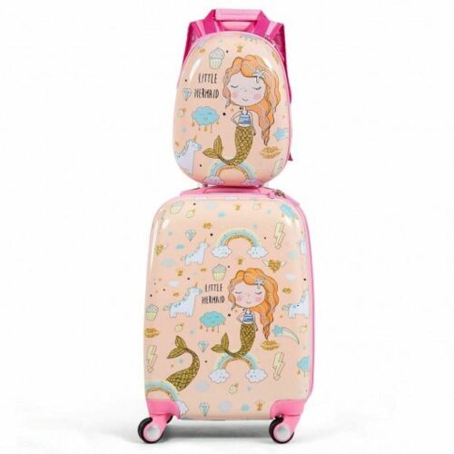 2-Piece Kids Rolling Luggage Set - Suitcase and Backpack - Lot 674