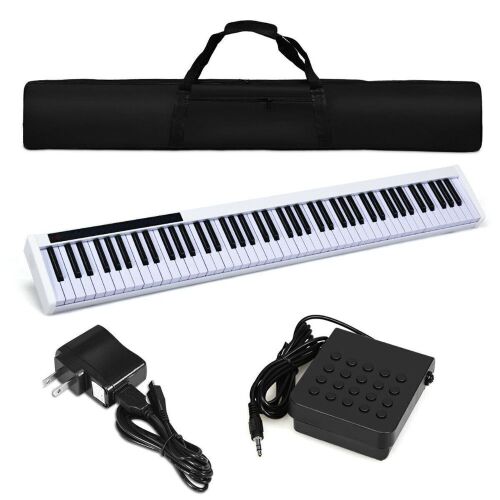 88-Key Portable Electronic Piano with Pedal and Carrying Case - Lot 683