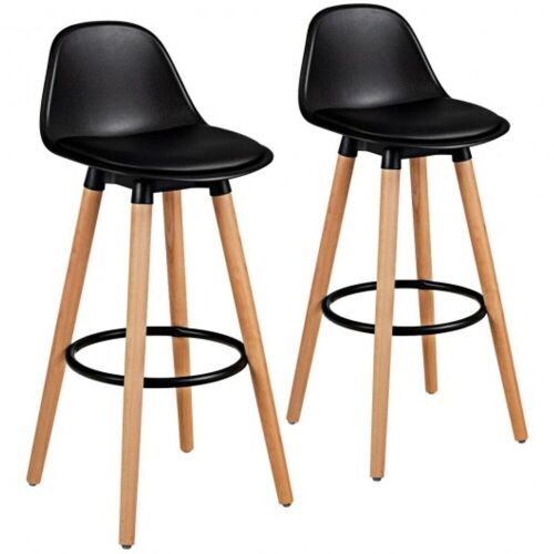 Set of 2 Mid-Century Bar Stools - 28.5in - Lot 756
