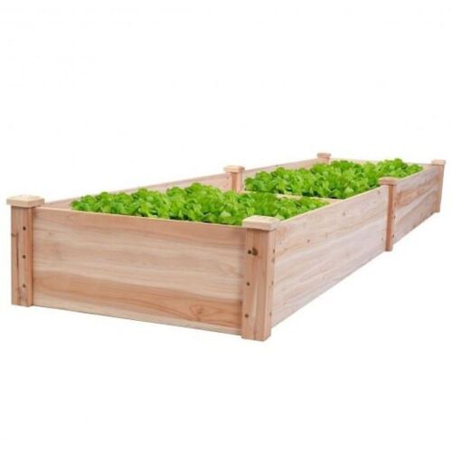 Wooden Raised Garden Bed - 8x2ft - Lot 1099