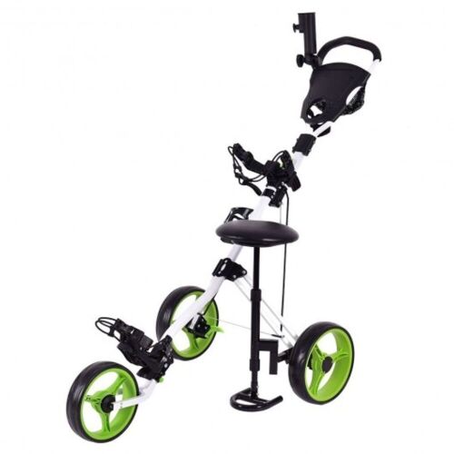 Golf Trolley with Carry Bag - 3 Wheels, Foldable - Lot 396