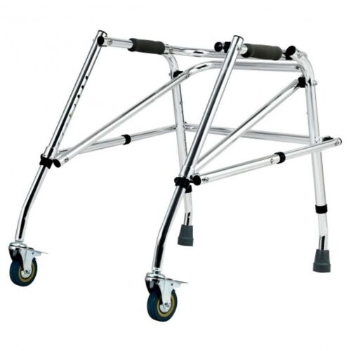 Folding Adjustable Walker - Small, Silver, Aluminum - Lot 245