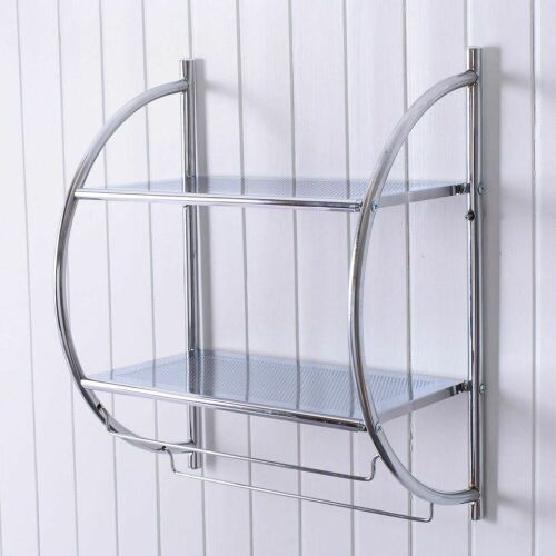 2-Tier Mounted Bathroom Storage Rack - Lot 899