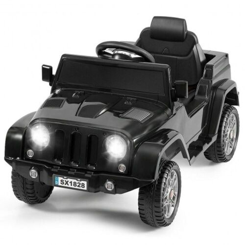 Kids Electric Ride-On Car with Remote - Black  - Lot 720