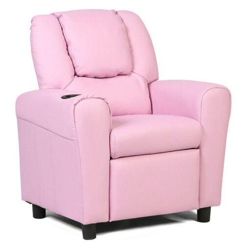 Kids Reclining Armchair - Pink - Lot 719