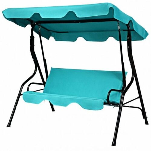 Patio Swing Glider Hammock - Blue - Lot 384