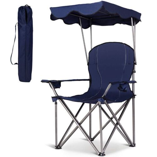 Portable Canopy Chair with Cup Holders - Blue - Lot 243