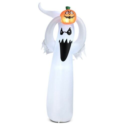 6ft Halloween Inflatable Air Blown Ghost with Pumpkin  - Lot 413
