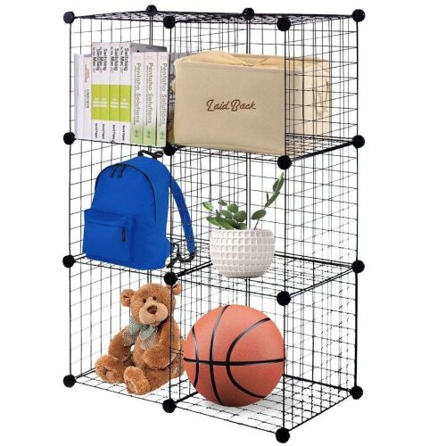 6-Cube Grid Wire Cube Shelves - Lot 618