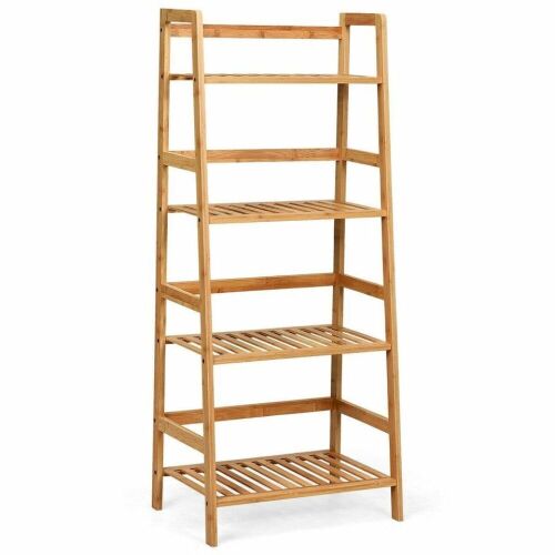 4-Tier Bamboo Ladder Shelf - Lot 471