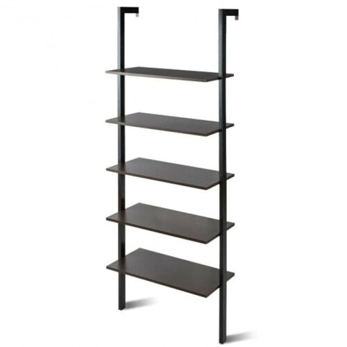 72" Wood Wall-Mounted Bookshelf with Metal Frame - Lot 292