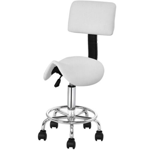 Adjustable Saddle Salon Rolling Massage Chair with Backrest - Lot 691