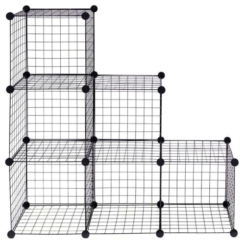 DIY 6-Cube Grid Wire Cube Shelves - Lot 204