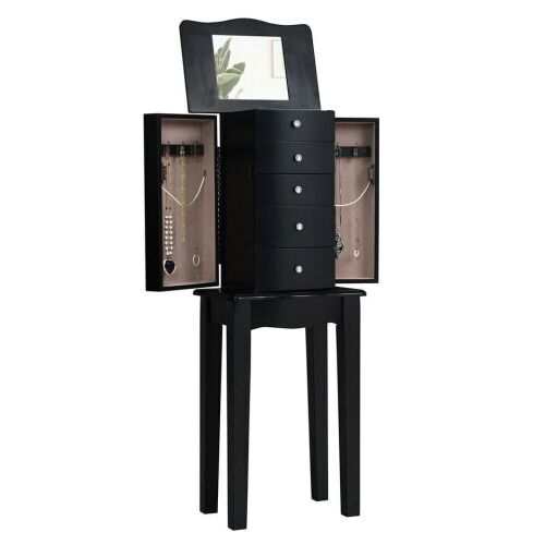 Wood Mirrored Jewelry Cabinet - Lot 489