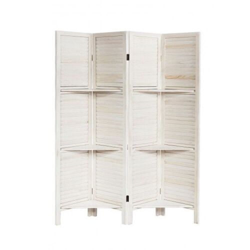 4-Panel Folding Room Divider with Shelves - Lot 1140