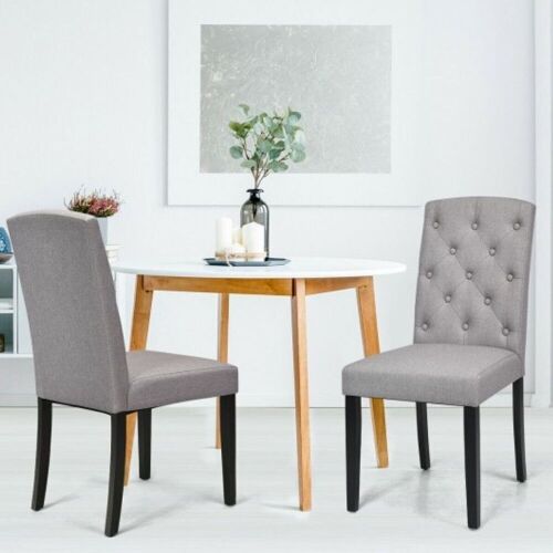 Set of (2) Wood/Fabric Accent Dining Chairs - Lot 686