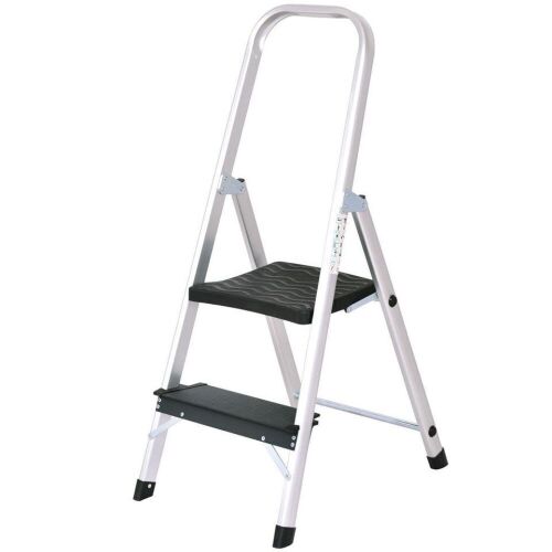 2-Step Folding Non-Slip Aluminum Ladder - Lot 865