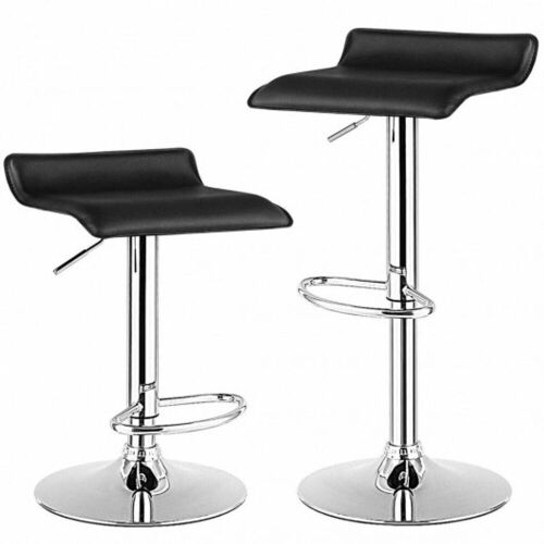 Set of (2) Adjustable PU Leather Backless Bar Stools - Lot 1103
