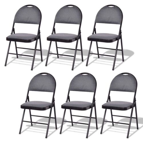 Set of (6) Folding Fabric Upholstered Metal Chairs  - Lot 1141