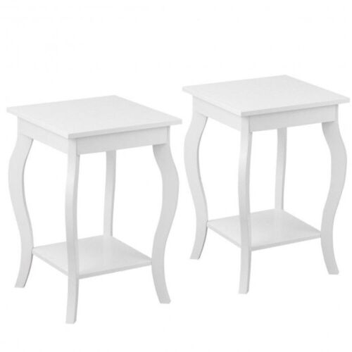 Set of (2) Accent Side Tables with Shelf - Lot 157
