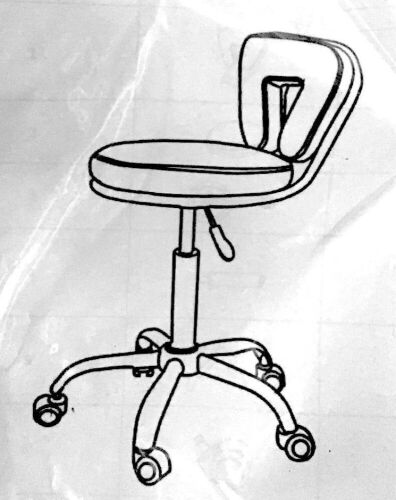 Pedicure Chair Stool - Black - Lot 116