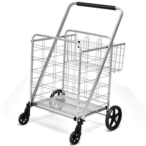 Heavy Duty Folding Utility Shopping Double Cart - Lot 523