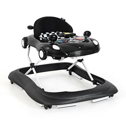 Foldable Baby Walker with Music Player and Lights - Black - Lot 948