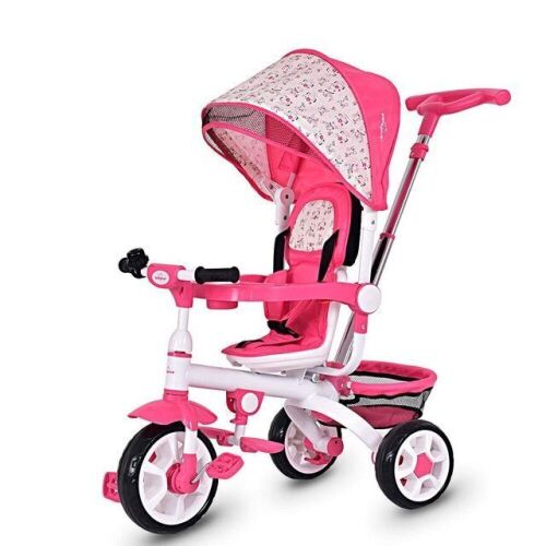 4-In-1 Detachable Baby Stroller Tricycle with Round Canopy - Lot 726