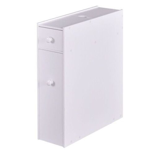 White Bathroom Cabinet Space Saver Storage Organizer - Lot 753