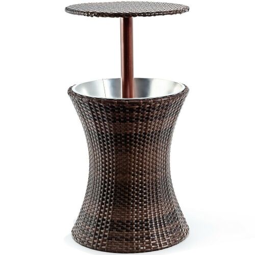 Adjustable Outdoor Patio Rattan Ice Cooler - Lot 901