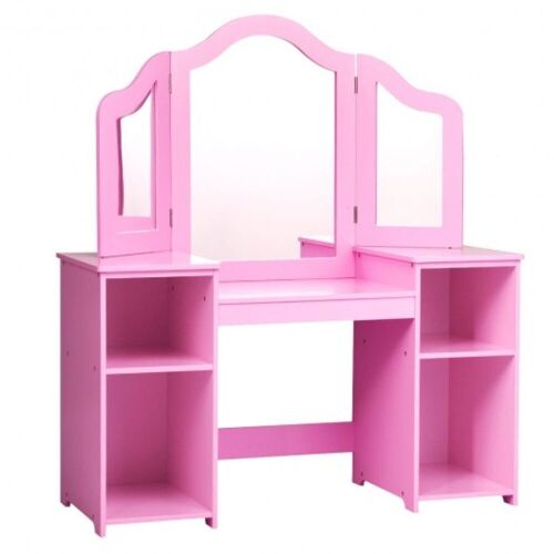 Kids Tri-Folding Mirror Vanity Table Set - Lot 425