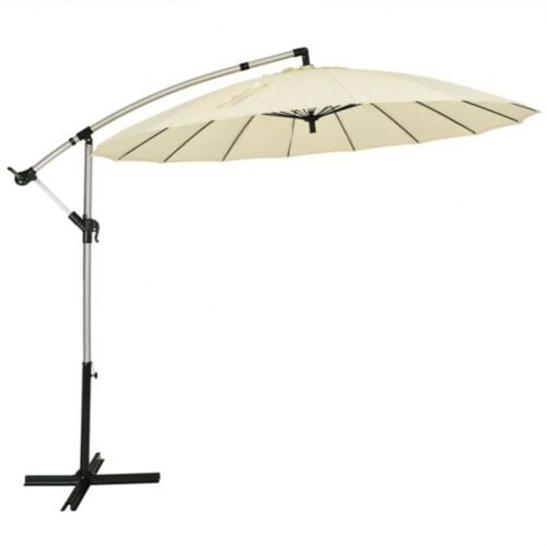 10' Offset Patio Umbrella - Beige - Lot 467