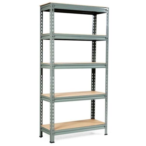 5-Tier Shelving Unit - Steel, Gray - Lot 150