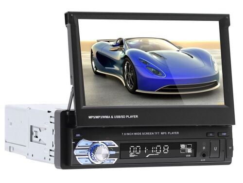 7" Retractable Car Stereo BT MP5 Player 1Din In-dash SD/USB/AUX/FM - Lot 919