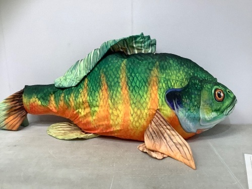 Large Fish Pillow, Loose Seam At Tail, E-Comm Return - Lot 532