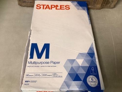 Lot of (10) Staples Multipurpose Copy Paper, E-Comm Return - Lot 117